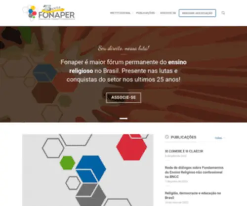 Fonaper.com.br(Fórum Nacional Permanente do Ensino Religioso) Screenshot