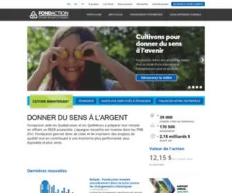 Fondaction.com(Fonds de travailleurs) Screenshot