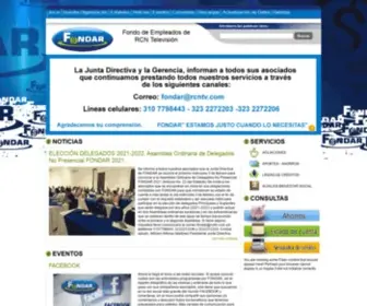 Fondar.com.co(Fondo de empleados RCN) Screenshot