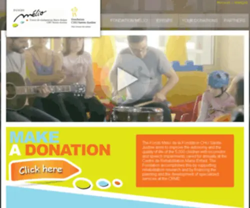 Fondation-Melio.org(Fondation CHU Sainte) Screenshot