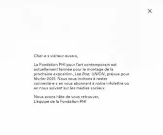 Fondation-Phi.org(Fondation PHI) Screenshot
