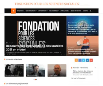 Fondation-Sciences-Sociales.org(Fondation des Sciences Sociales) Screenshot