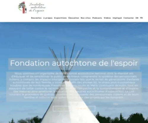 Fondationautochtonedelespoir.ca(Indigenous-led charitable organization) Screenshot