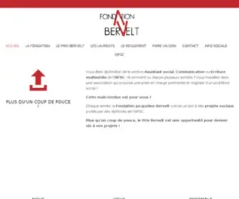 Fondationbervelt.be(Fondation Jacqueline Bervelt) Screenshot