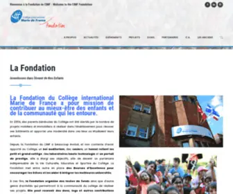 Fondationcimf.com(Fondation Collège international Marie de France) Screenshot