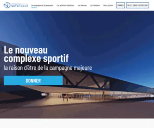 Fondationcnd.com(Fondation Collège Notre) Screenshot