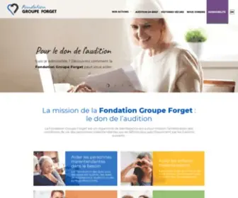 Fondationgroupeforget.ca(Fondation Groupe Forget) Screenshot