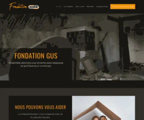 Fondationgus.com(Fondation GUS) Screenshot