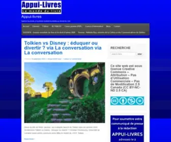 Fondationlitterairefleurdelys.com(Appui-livres | Agence de presse et quotidien québécois dédiés au monde du livre) Screenshot