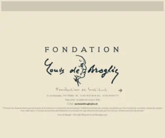 Fondationlouisdebroglie.org(Fondation Louis de Broglie) Screenshot