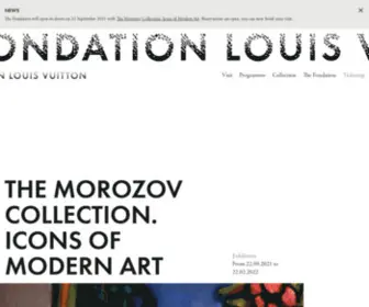 Fondationlouisvuitton.fr(Fondation Louis Vuitton Paris Mus) Screenshot