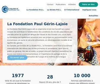 Fondationpgl.ca(Fondation Paul G) Screenshot