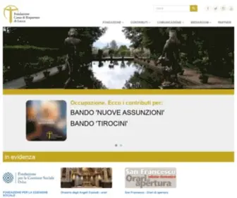 Fondazionecarilucca.it(Fondazione Cassa di Risparmio di Lucca) Screenshot