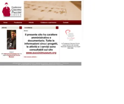 Fondazionegiacomopuccini.it(Fondazione Puccini) Screenshot