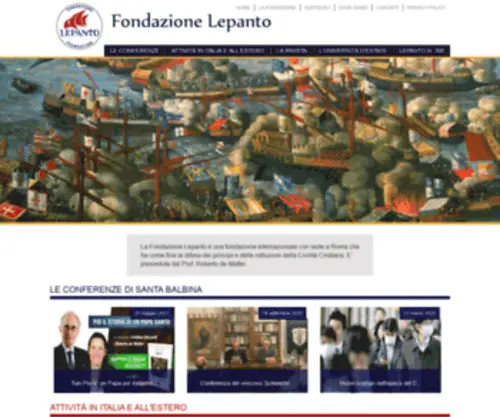 Fondazionelepanto.org(Fondazione Lepanto) Screenshot