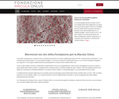 Fondazionemacula.it(Fondazione Italiana Macula Ets) Screenshot
