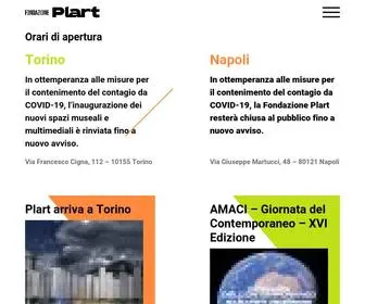 Fondazioneplart.it(Fondazione Plart) Screenshot