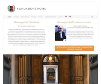 Fondazioneroma.it(Fondazione Roma) Screenshot
