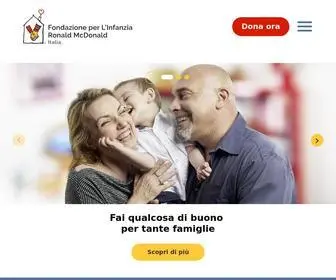 Fondazioneronald.org(Scopri Fondazione Ronald McDonald) Screenshot