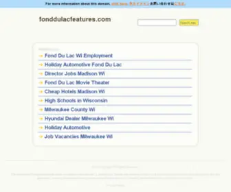 FonddulacFeatures.com(Fond du Lac Features) Screenshot