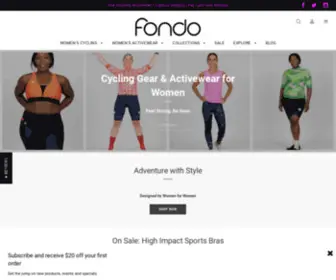 Fondo.com.au(Premium cycling and athletic apparel for women) Screenshot