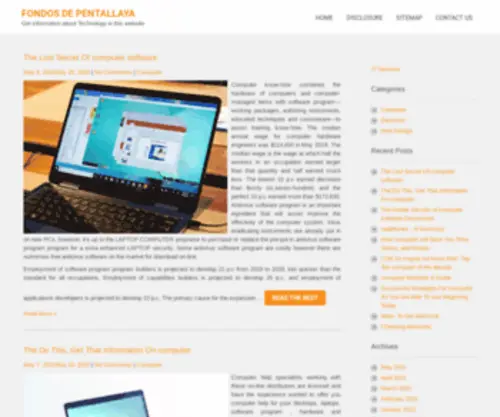 Fondosdepantallaya.com(Get information about Technology in this website) Screenshot
