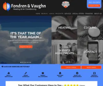 Fondrenandvaughninc.com(Fondren & Vaughn Heating & Air) Screenshot