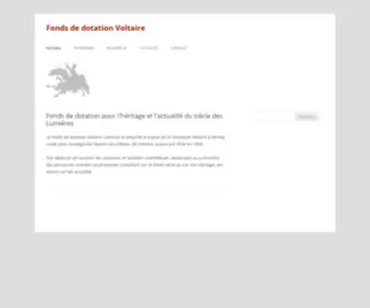 Fonds-Voltaire.org(Fonds de dotation Voltaire) Screenshot