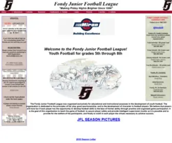 Fondyjuniorfootball.com(Fond du Lac Junior Football League) Screenshot