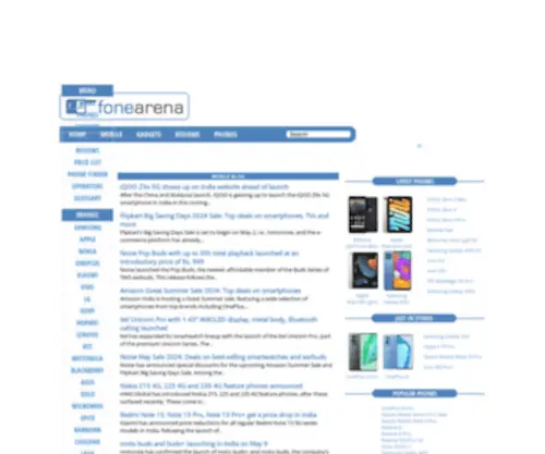 Fonearena.com(Mobile Phones Specifications) Screenshot