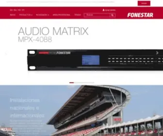Fonestarpro.com(Empresa líder en el mercado de los sistemas de sonido y megafonía profesional) Screenshot