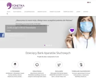Fonetika.pl(FONETIKA Centrum Protezowania i Rehabilitacji Słuchu) Screenshot