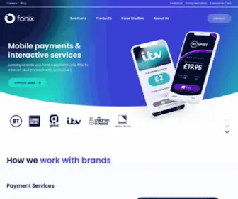 Fonix.com(Mobile payments and Interactive services) Screenshot