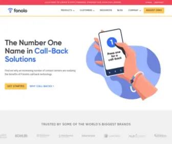 Fonolo.com(Call-Back Solutions for the Call Center) Screenshot