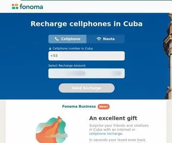 Fonoma.com(Envía recargas a Cuba) Screenshot