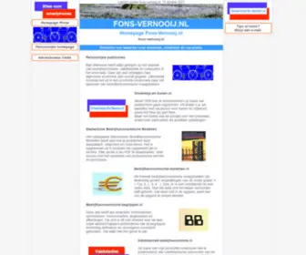 Fons-Vernooij.nl(Homepage van Fons Vernooij) Screenshot