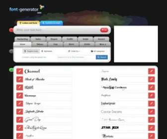 Font-Generator.com Screenshot