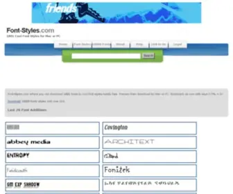 Font-STyles.com(Download Cool Font Styles for Mac or PC) Screenshot