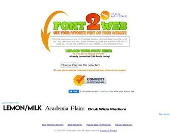 Font2Web.com(Your Online Font Converter Converting .ttf and .otf to .woff) Screenshot