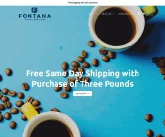 Fontanacoffee.com(Fontana Coffee Roasters) Screenshot