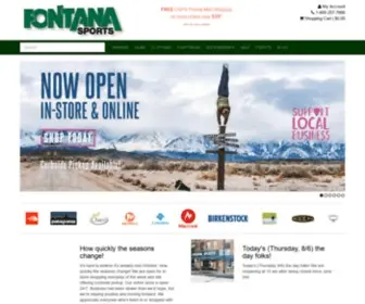 Fontanasports.com(Outdoor Sports Gear & Clothing) Screenshot