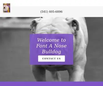 Fontanosebulldogs.com(Font A Nose Bulldog) Screenshot