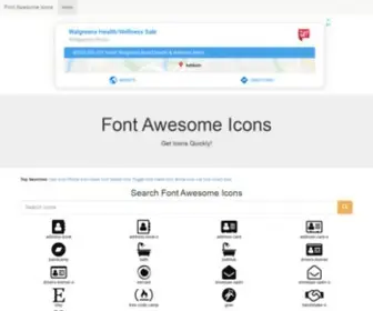 Fontawesomeicons.com(Font Awesome Icons) Screenshot