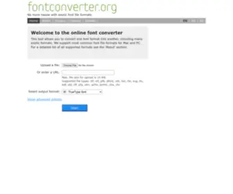 Fontconverter.org(Online font converter) Screenshot