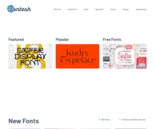 Fontesk.com(Free Fonts & Typefaces) Screenshot