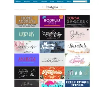 Fontgala.com(Font Gallery) Screenshot