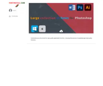 Fontinstall.com(Photoshop fonts free download) Screenshot