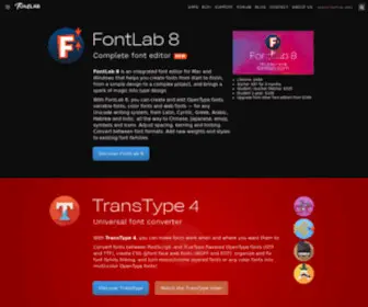 Fontlab.com(Font editors and converters for Mac and Windows) Screenshot