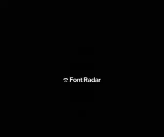 Fontradar.com(Font Radar) Screenshot