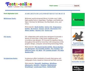 Fonts-Online.com(Search and download fonts for Windows and Mac) Screenshot